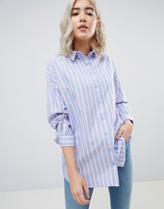 Oversize-рубашка в синюю и розовую полоску ASOS DESIGN - Мульти