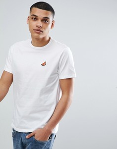 Белая футболка с вышивкой арбузов Burton Menswear - Белый
