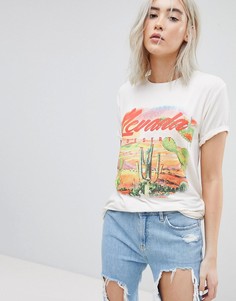 Футболка с принтом Nevada ASOS - Белый