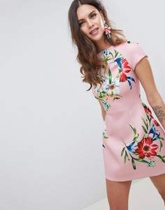 Свободное платье мини с цветочным принтом ASOS DESIGN - Мульти