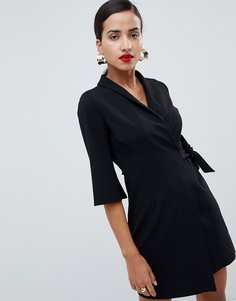 Платье-блейзер мини с запахом ASOS DESIGN - Черный