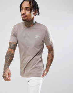 Бежевая футболка с вышитым логотипом Nike 827021-206 - Бежевый