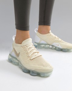 Кремовые кроссовки Nike Air Vapormax Flyknit - Кремовый