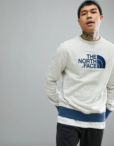 Серо-желтый меланжевый свитшот с круглым вырезом The North Face Drew Peak - Бежевый