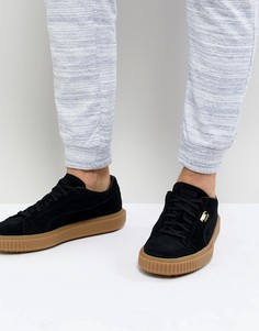 Черные замшевые кроссовки с каучуковой подошвой Puma Breaker 36607901 - Черный