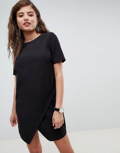 Свободное платье асимметричного кроя ASOS DESIGN - Черный