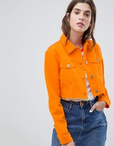 Укороченная джинсовая куртка River Island - Оранжевый