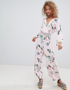 Комбинезон с цветочным принтом и кружевом Miss Selfridge - Мульти