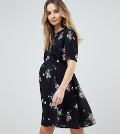 Чайное платье с цветочным принтом ASOS Maternity - Мульти