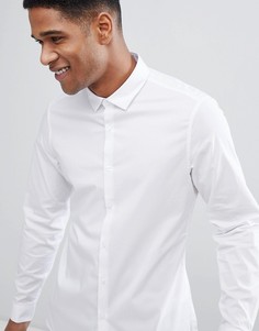 Белая облегающая эластичная рубашка ASOS DESIGN - Белый