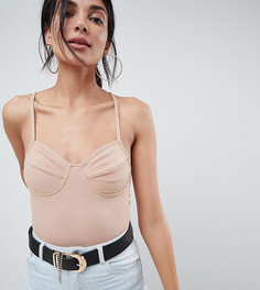 Боди на бретельках ASOS DESIGN Tall - Бежевый