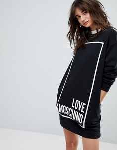Трикотажное платье с логотипом Love Moschino - Черный