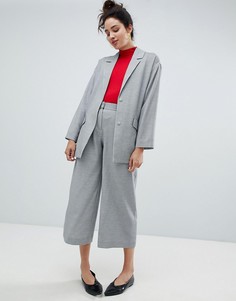 Строгие брюки с широкими штанинами Monki - Серый