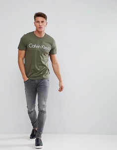 Футболка с круглым вырезом и логотипом Calvin Klein - Зеленый