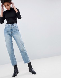 Светлые джинсы прямого кроя ASOS RECYCLED FLORENCE AUTHENTIC - Синий
