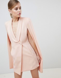 Асимметричное короткое платье-кейп Lavish Alice - Розовый