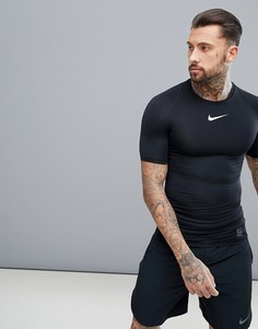 Черная компрессионная футболка Nike Training Pro 838091-010 - Черный