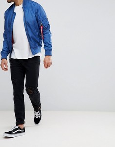 Состаренные джинсы узкого кроя Jack &amp; Jones - Черный