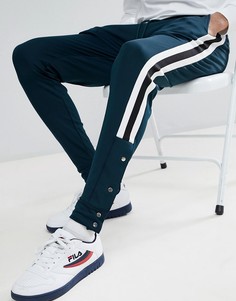 Зеленые спортивные джоггеры скинни с полосками по бокам ASOS DESIGN - Зеленый