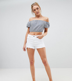 Белые джинсовые шорты с необработанными краями ASOS DESIGN Tall - Белый