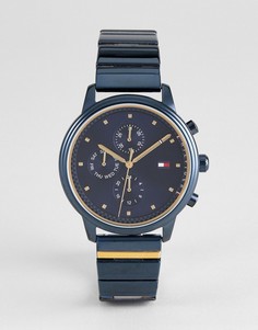 Синие наручные часы с хронографом Tommy Hilfiger 1781893 - 38 мм - Синий