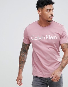 Футболка с круглым вырезом и логотипом Calvin Klein - Розовый