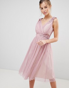 Платье для выпускного с искусственным жемчугом Little Mistress - Розовый
