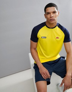 Желтая теннисная футболка с рукавами реглан ellesse - Желтый