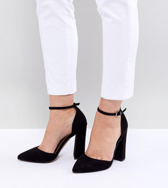 Туфли для широкой стопы на высоком каблуке и с заостренным носком ASOS DESIGN - Черный