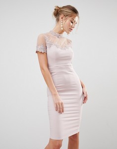 Облегающее платье с высоким воротом Little Mistress - Розовый