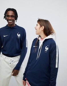 Темно-синий свитшот Nike Football France Squad Drill 893337-451 - Темно-синий
