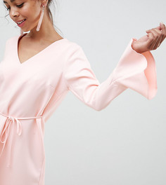 Свободное платье мини с расклешенными манжетами ASOS DESIGN Petite - Розовый