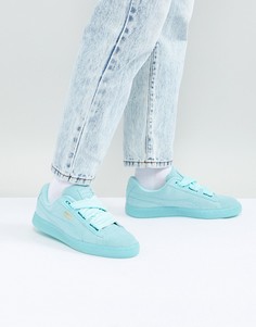 Синие замшевые кроссовки Puma - Синий