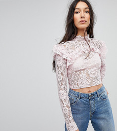 Кружевной кроп-топ ASOS DESIGN Тall - Розовый