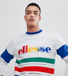 Белый свитшот со вставками колор блок ellesse - Белый