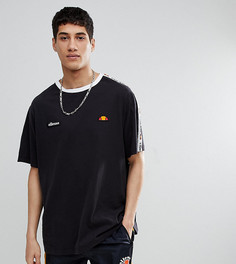 Черная oversize‑футболка с отделкой кантом ellesse - Черный