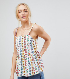 Хлопковый топ с цветочным принтом ASOS TALL - Мульти