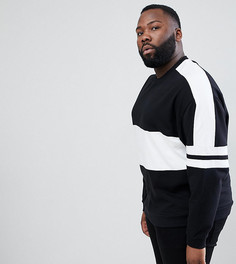 Oversize-свитшот колор блок ASOS DESIGN Plus - Черный
