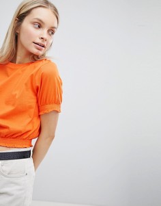 Укороченная футболка ASOS DESIGN - Оранжевый