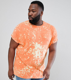 Оранжевая выбеленная oversize-футболка ASOS DESIGN Plus - Оранжевый