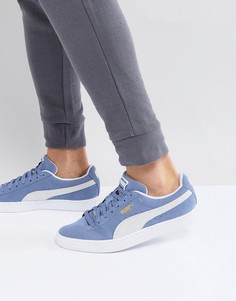 Синие классические замшевые кроссовки Puma 36534703 - Синий