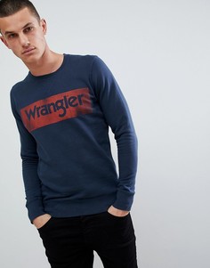 Свитер с логотипом Wrangler - Темно-синий