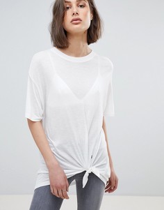 Oversize-футболка с завязкой AllSaints - Белый