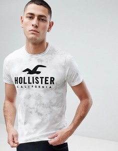 Белая футболка с эффектом кислотной стирки Hollister - Белый