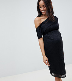 Кружевное платье миди ASOS DESIGN Maternity - Черный