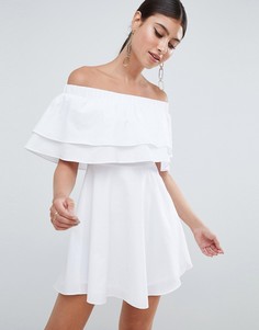 Короткое приталенное платье Missguided - Белый