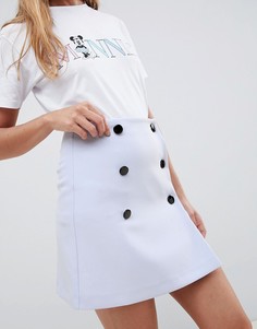 Двубортная мини-юбка ASOS DESIGN - Синий