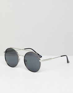 Круглые солнцезащитные очки в черной оправе Jeepers Peepers - Черный