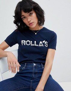 Классическая футболка с логотипом Rollas - Черный