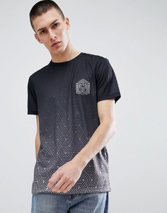 Черная футболка с принтом New Look - Черный